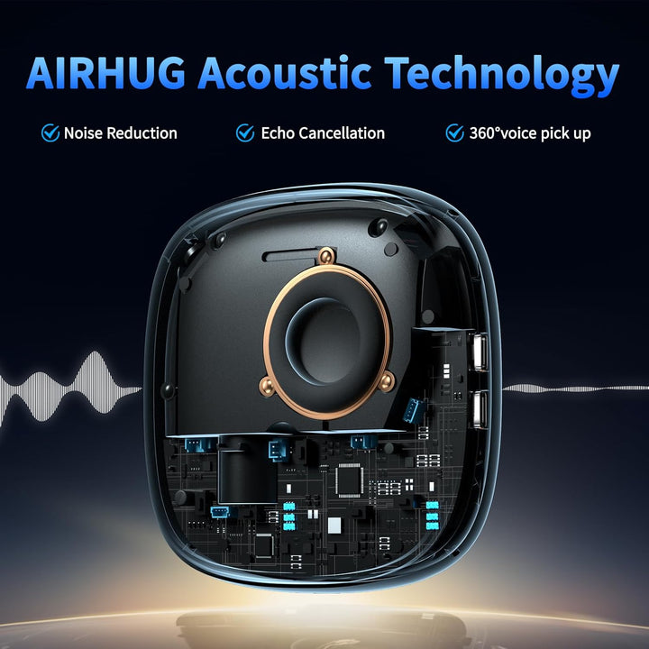 AIRHUG Bluetooth Lautsprecher Mikrofon - USB Konferenzlautsprecher - Tragbar für Home Office