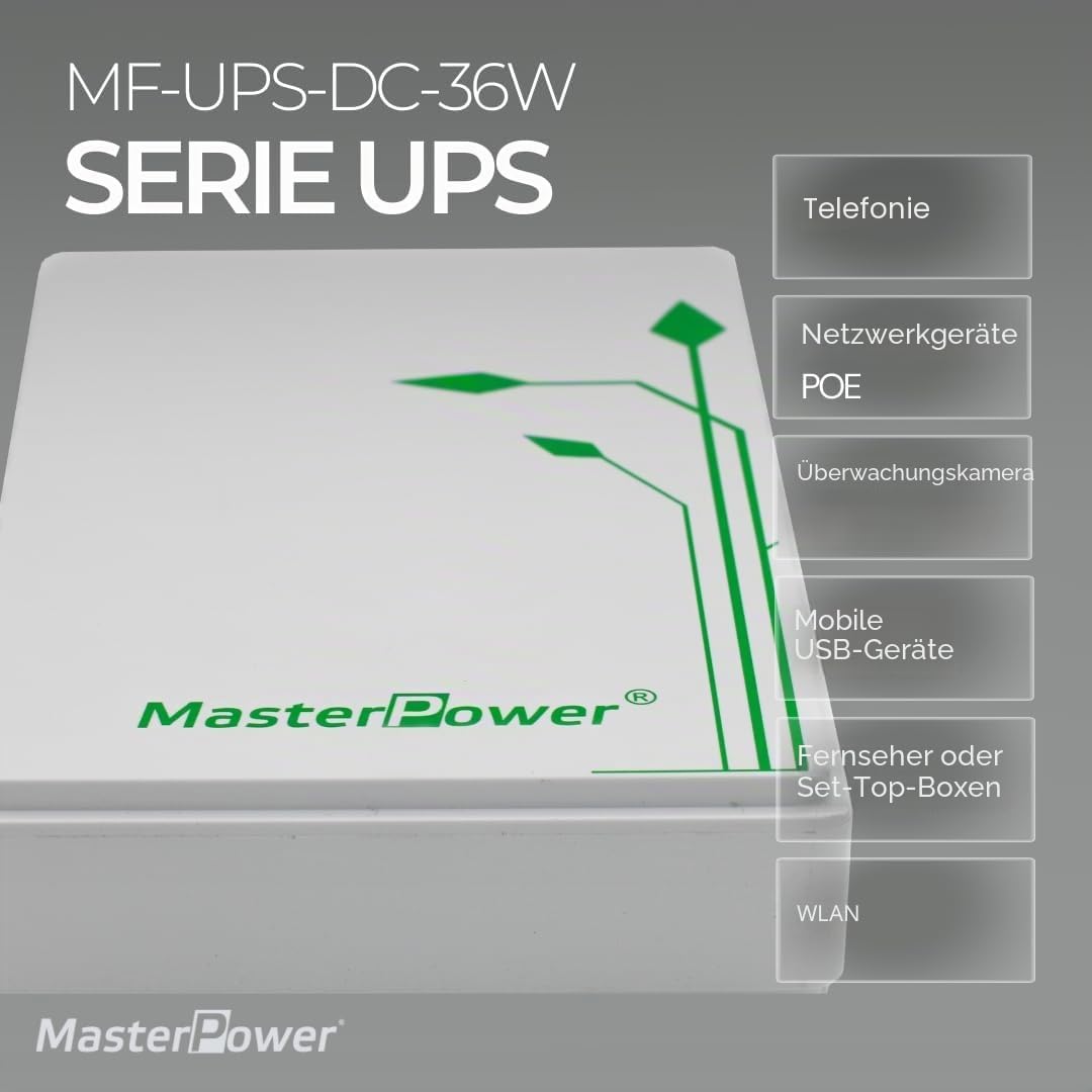 Master U-Power Mini USV 7,4V 4000mAh 36W – Notstromversorgung für WLAN Router, Modem & IP-Kameras –