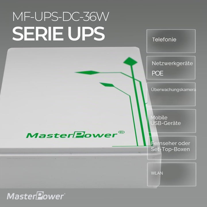 Master U-Power Mini USV 7,4V 4000mAh 36W – Notstromversorgung für WLAN Router, Modem & IP-Kameras –