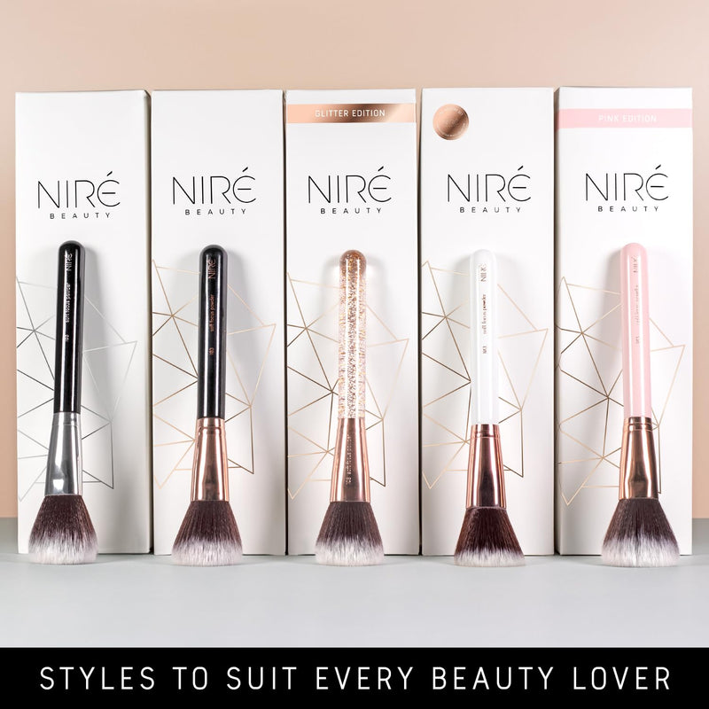 Niré Beauty Make-up-Pinselset, 15-teilig: preisgekrönte vegane Profi-Pinsel mit Etui, Niré make up s