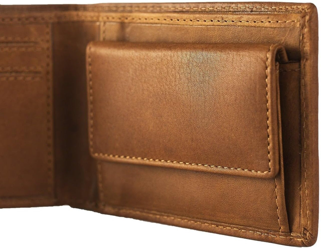 Leder Portemonnaie Cognac Enzo