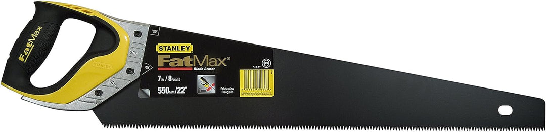 Stanley FatMax Gen2 Appliflon Handsäge (550 mm Länge, 7 Zähne/Inch, 1mm Klingenbreite, Tri-Material-