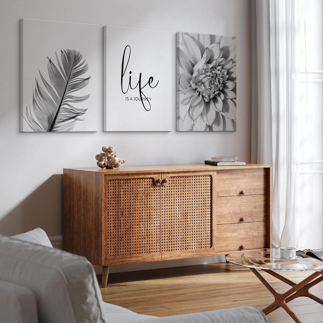 Muralo - Wandbilder Set - Leinwand Bilder Set Aufhängefertig - Bilder für Wohnzimmer Schlafzimmer -