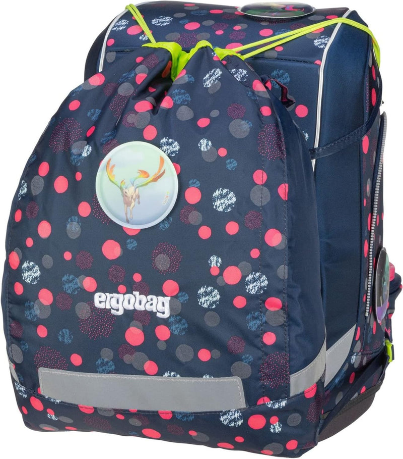 ergobag cubo Set ergonomischer Schulrucksack, Set 5-teilig Einheitsgrösse Phantbärsiewelt Glow - Bla