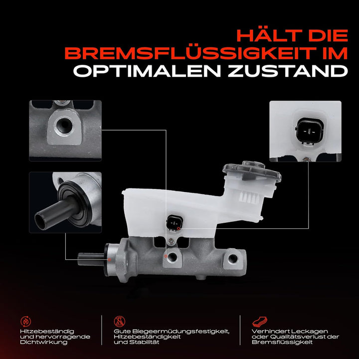 Frankberg Hauptbremszylinder Bremszylinder mit Behälter Kompatibel mit CR-V II RD 2.0L 2.2L 2001-200