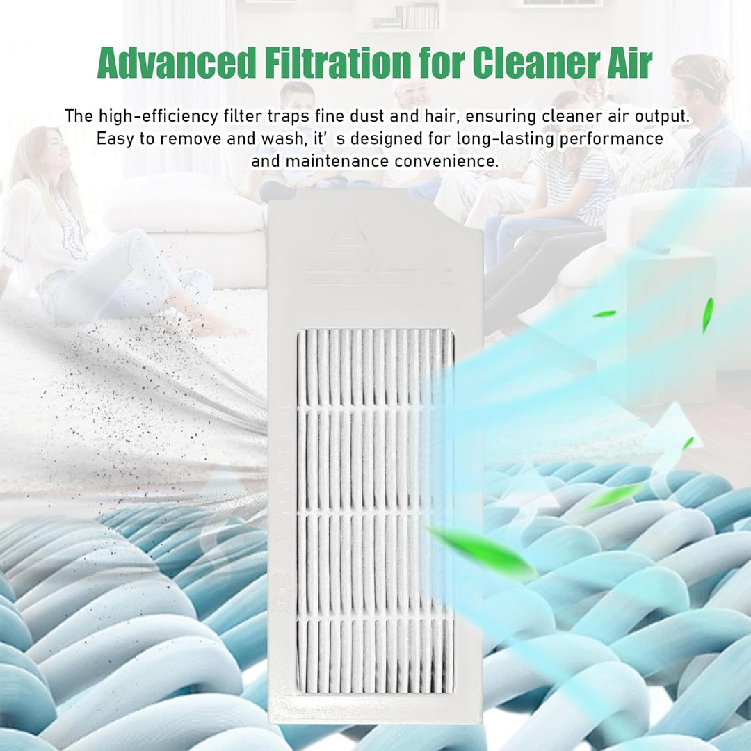 Zubehör Set für ECOVACS DEEBOT N20 Plus, N20, N20 Pro Plus, 1 Rollenbürste, 4 Wischtücher, 4 HEPA-Fi