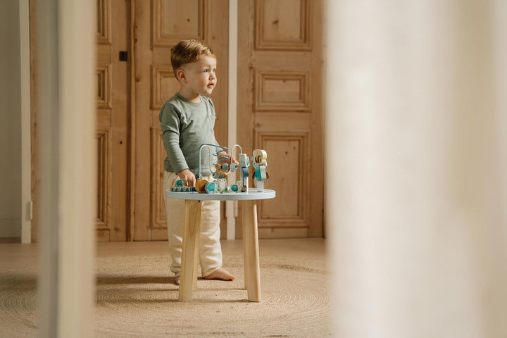 Little Dutch 7241 Holz Aktivitätstisch/Spieltisch - Forest Friends blau