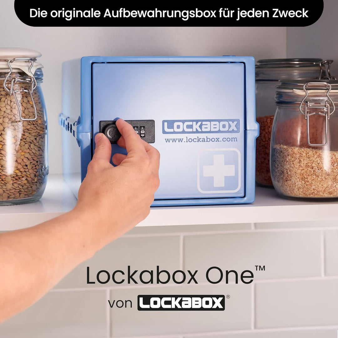 Lockabox One™ | Kompakte Abschliessbare Box aus Polycarbonat mit Zahlenschloss für mehr Sicherheit z