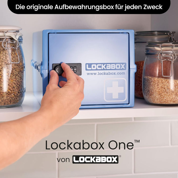 Lockabox One™ | Kompakte Abschliessbare Box aus Polycarbonat mit Zahlenschloss für mehr Sicherheit z
