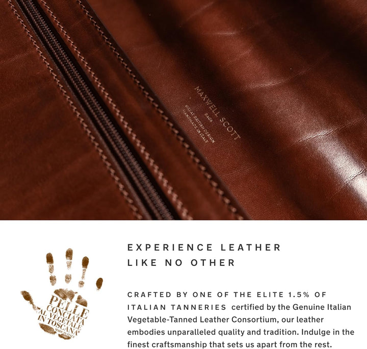 Maxwell Scott Hochwertige Damen Leder Handtasche Fiorella in DunkelBraun, Dunkelbraun