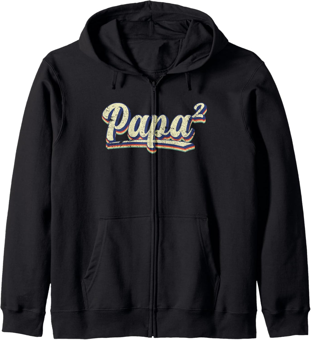 Für Papa zur Geburt, zweites Kind, Papa hoch 2 Kapuzenjacke