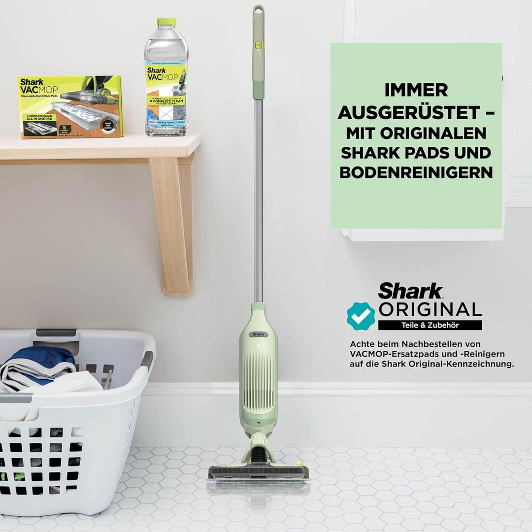 Shark VacMop 2-in-1 kabelloser Staubsauger und Sprühmopp für Hartböden, 4 Einwegpads, 355 ml Bodenre