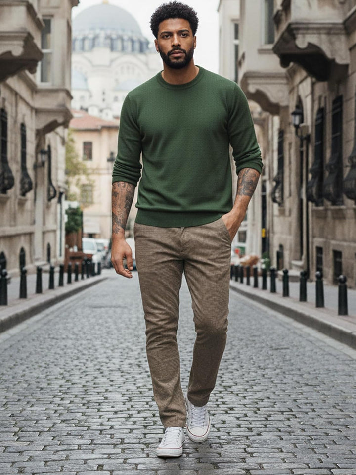 Rock Creek Herren Chino Hose Slim Fit Business Hosen RC-2154 29W / 32L Dunkelbeige, 29W / 32L Dunkel