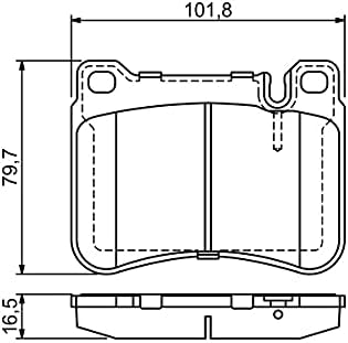 Bosch BP1077 Bremsbeläge - Vorderachse - ECE-R90 Zertifizierung - vier Bremsbeläge pro Set