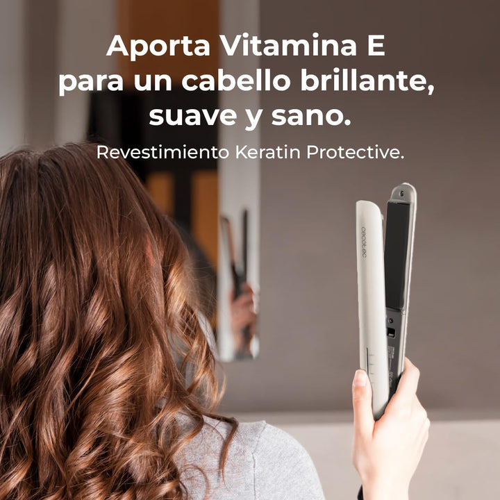 Cecotec Glätteisen für schmales Haar, Lisse 880 HidraProtect, 48 W, Turmalin, Keratin-Beschichtung u