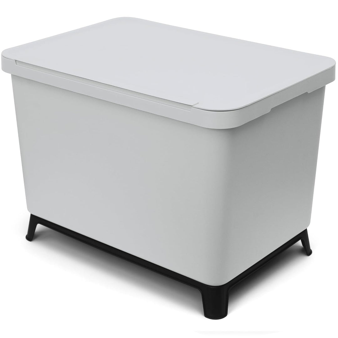 YourCasa Mülleimer Küche 4 Fächer [40L] im exklusiven Design - Mülltrennsystem mit Deckel und Fuss -