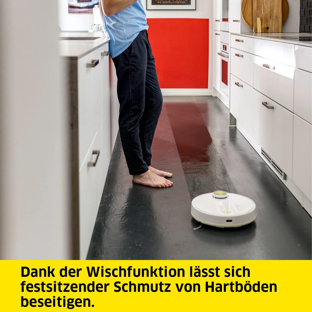 Kärcher Saugroboter RCV 3 mit Wischfunktion, smarte App-Steuerung, LiDAR-Laser-Navigation, Kartierun