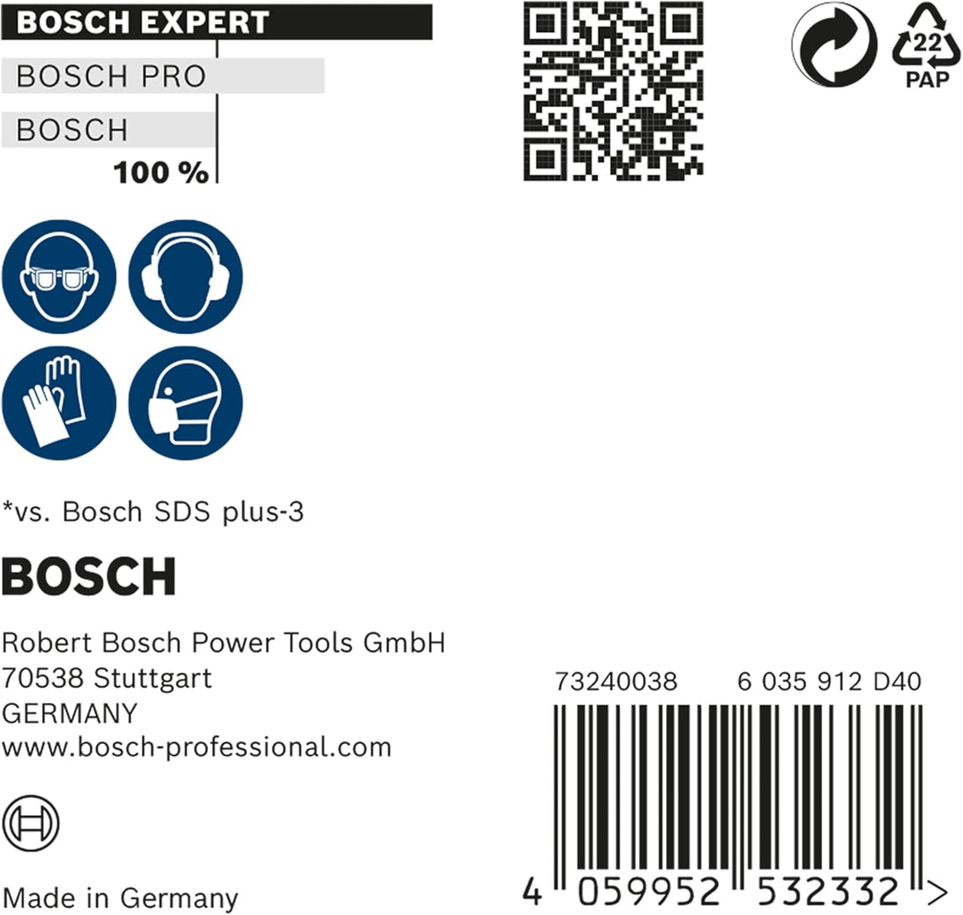 Bosch 30x EXPERT SDS plus-7X Hammerbohrer (für Weichgestein, Harter Stein, Ø 6,00 mm, Professional Z