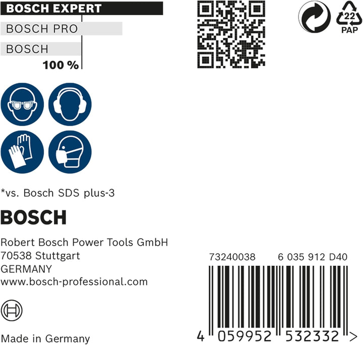 Bosch 30x EXPERT SDS plus-7X Hammerbohrer (für Weichgestein, Harter Stein, Ø 6,00 mm, Professional Z