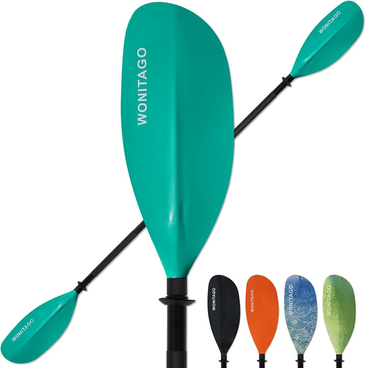 XUXIAKE Kajak Paddels mit Aluminium Schaft und PP Klinge, 210-230 cm, 230-250 cm Einstellbar Doppelp