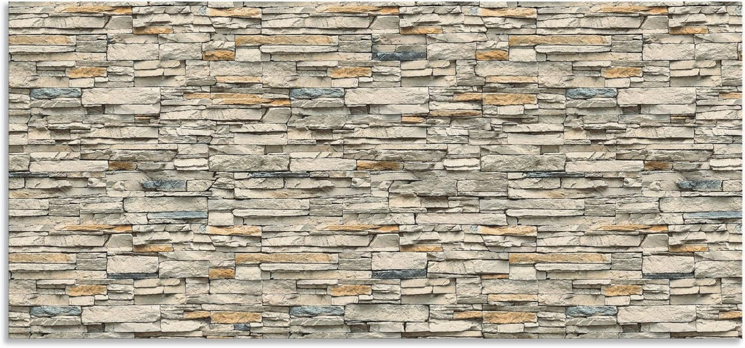 ARTland Spritzschutz Küchenrückwand aus Alu für Küche Herd Spüle 110x50 cm (BxH) mit Motiv Steinwand