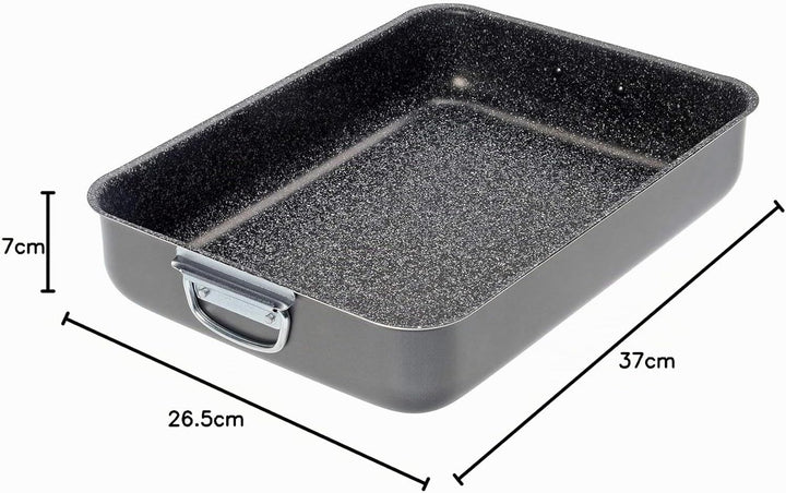 Alluflon Tradition Italien Lasagneform, Aluminium, schwarz, 35 x 25 cm Rettangolare 35x25cm, Rettang