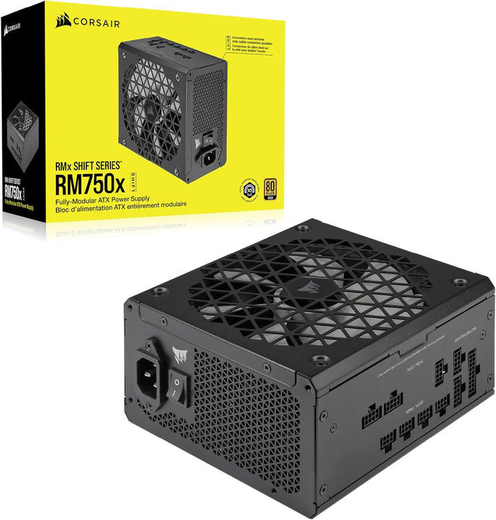 Corsair RM750x Shift Vollmodulares ATX-Netzteil - Modulare Seitenschnittstelle - ATX 3.0- & PCIe 5.0