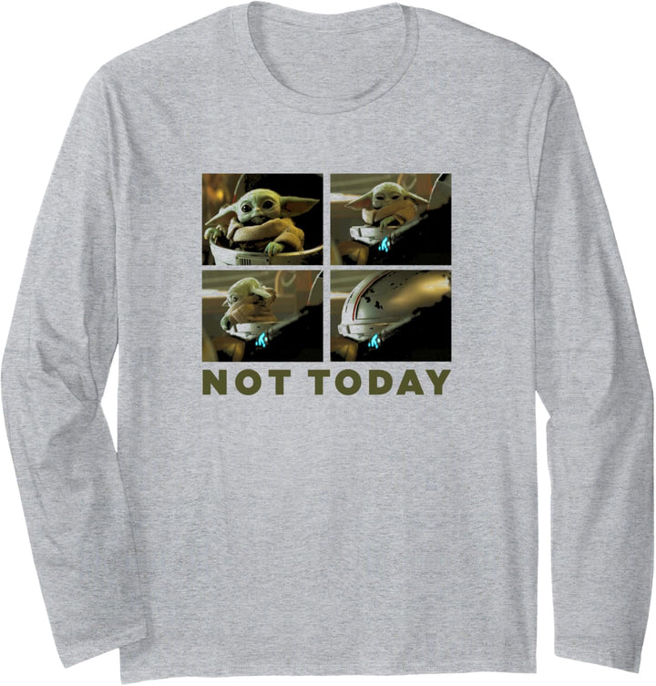 Star Wars: The Mandalorian The Child Not Today Panels Langarmshirt