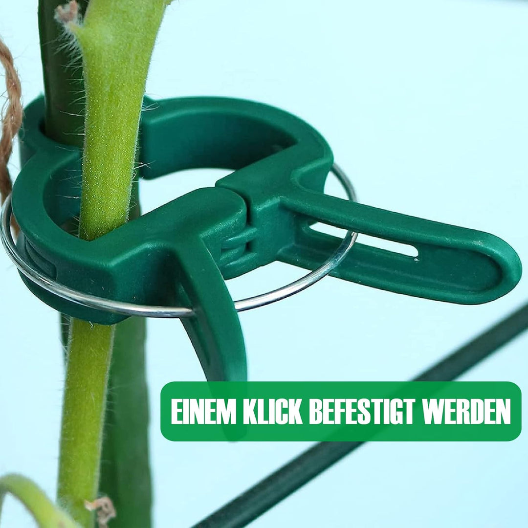 96 Stück Pflanzenclips für Tomaten, Gurken, Kletterrosen und andere Rankpflanzen, Stabile Hochwertig