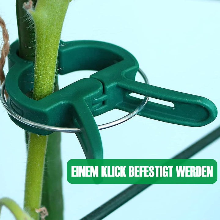 96 Stück Pflanzenclips für Tomaten, Gurken, Kletterrosen und andere Rankpflanzen, Stabile Hochwertig