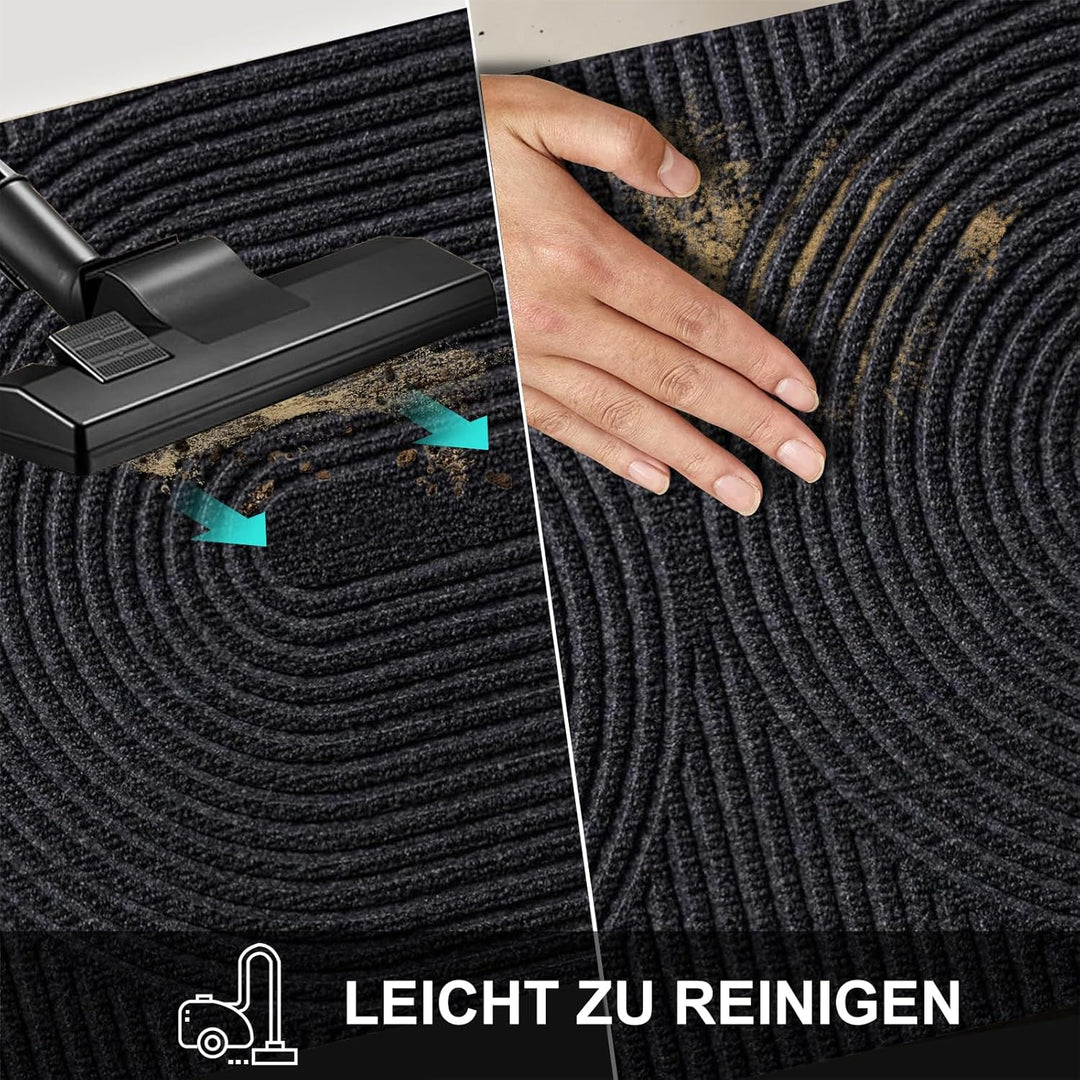 Fussmatte 43x76 cm Innen und Aussen - rutschfeste Schmutzfangmatte - Waschbar Fussmatte, Wasserdicht