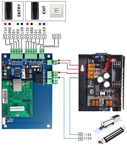 UHPPOTE Professionelle Wiegand TCP IP Netzwerk Zugangskontroll Board Panel Controller für 2 Tür 4 Le