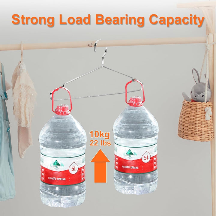 Jiang&Rong 20er-Pack Metall-Kleiderbügel, 42 cm Edelstahl-Kleiderbügel, platzsparend, rutschfest, ro