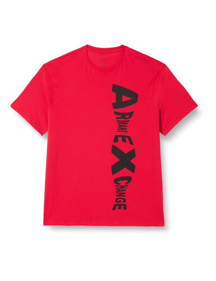 Armani Exchange Herren Seitlichem Logo T-Shirt, Lipstick Red