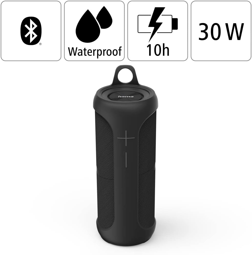 Hama 2in1 Bluetooth-Lautsprecher-Set Twin 3.0 wasserdicht 30W (teilbares Speaker-Set kabellos, 2 tra