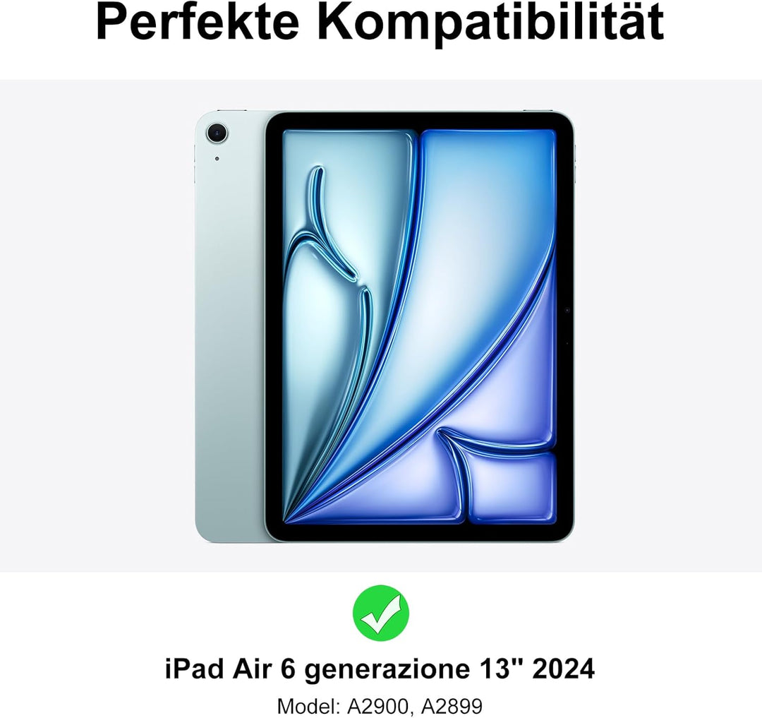 IVEOPPE Tastatur für iPad Air 13 2024 (M2), Hülle mit Tastatur für iPad Air 13" Con Touchpad, Magnet