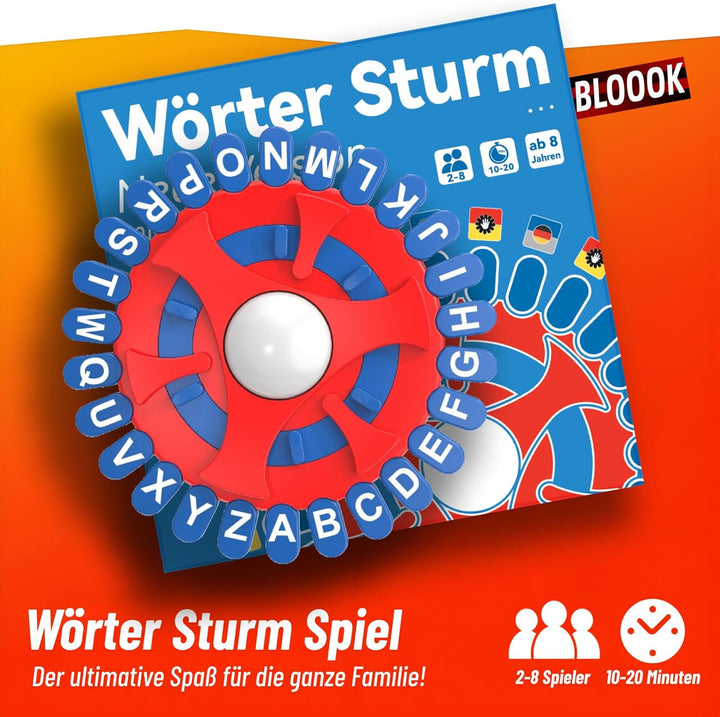 Wörter Sturm Spiel,Brettspiele,Wörterspiel Erwachsene Kinder,Gesellschaftsspiele,Spiel des Jahres,Fa