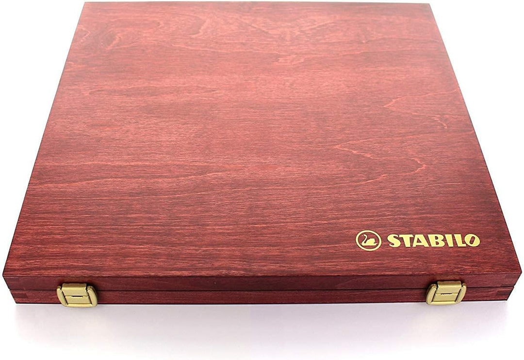 Pastellkreidestift - STABILO CarbOthello - 60er Holzkoffer mit Spitzer und Radierer - mit 60 verschi