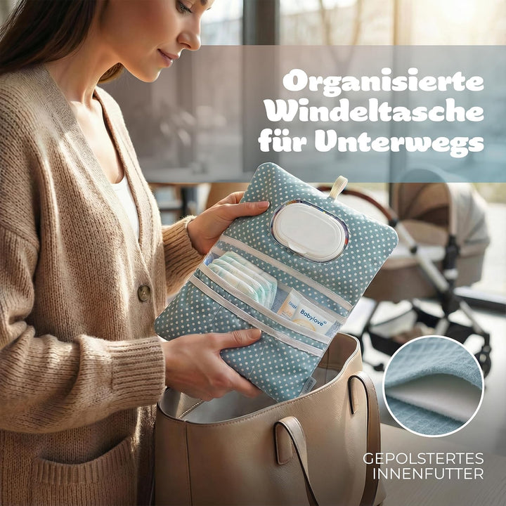 kleine Windeltasche für unterwegs | Wickeltisch Organizer | Wickeltasche Organizer | Baby Wickelorga