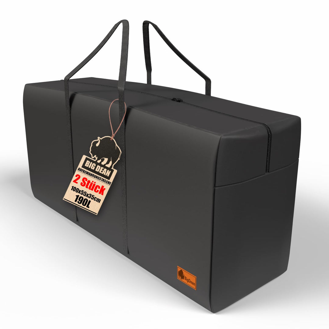 2 Stück Extra Grosse Aufbewahrungstasche 100×55×35 cm – Faltbare Tragetasche mit Reissverschluss – R