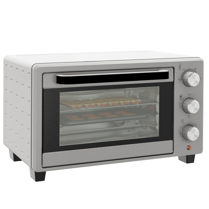 HOMCOM Minibackofen 21L mit 1 Drahtgestell und 1 Backblech 3 Kochmodi 100 °C-230 °C einstellbare Tem