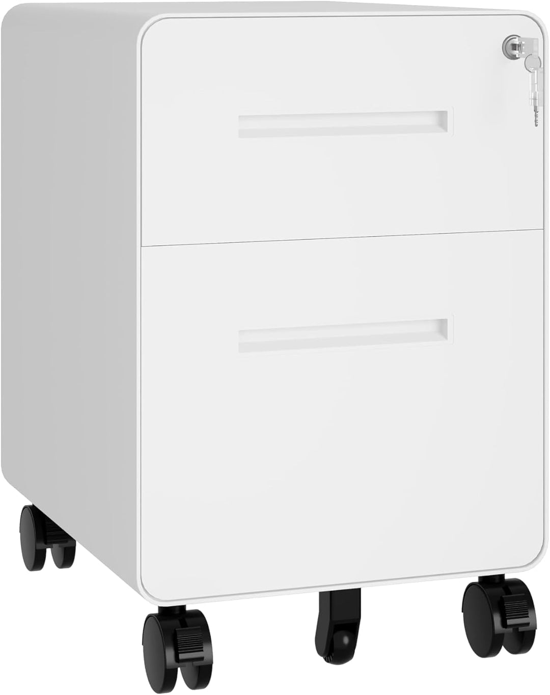 BISLEY Rollcontainer EasyRoll: mit 1 Schublade und 1 Hängeregistaturschublade/Bürocontainer weiss/Ro