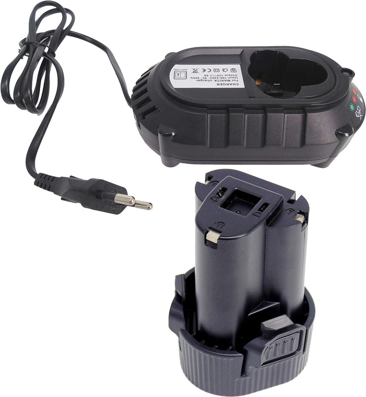 FengWings® BL1013 10.8V 1.5Ah Ersetzen für Makita, mit 10.8V DC10WA Ladegerät Kompatibel mit Makita