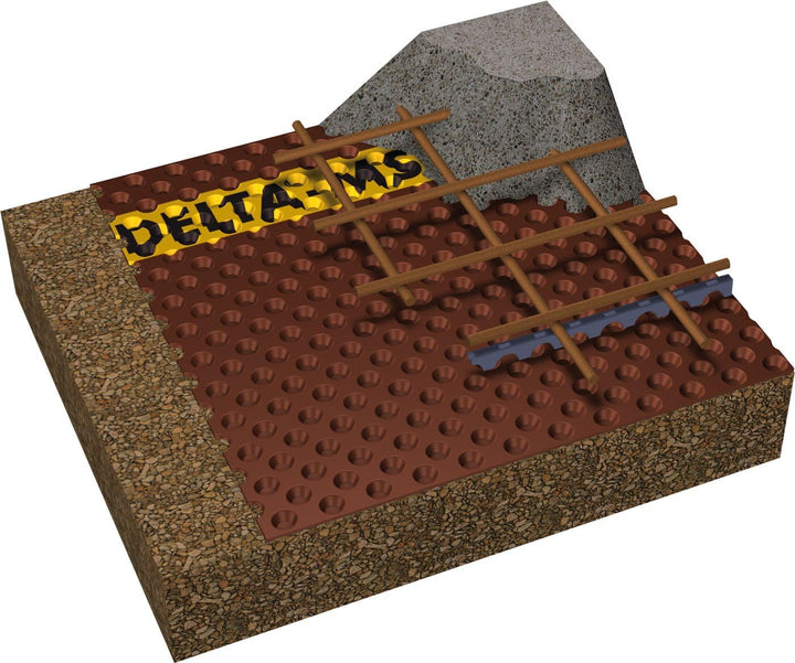 Dörken Delta MS Noppenbahn Grundmauerschutz Noppenfolie 20 m x 1,5 m (30m²)