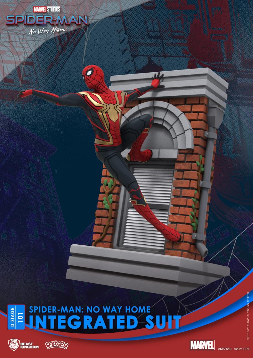 Beast Kingdom Marvel - Diorama-101 - Spider-Man : No Way Home - Integrierter Anzug