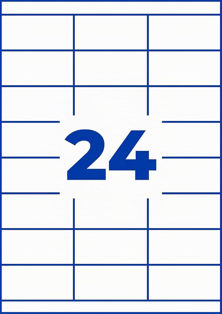 AVERY Zweckform 3664 Adressaufkleber (2.400 Klebeetiketten, 70x33,8mm auf A4, Papier matt, individue