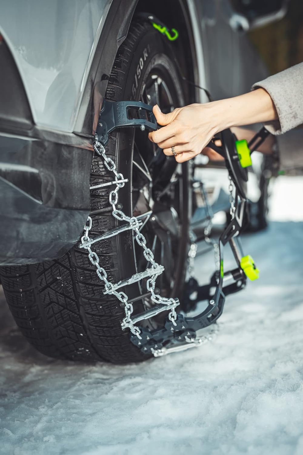 Veriga T-U60 TRACTIVA SUV Laufflächen Schneeketten Satz (1 Paar= 2 Stück) automatische Spannung & ko