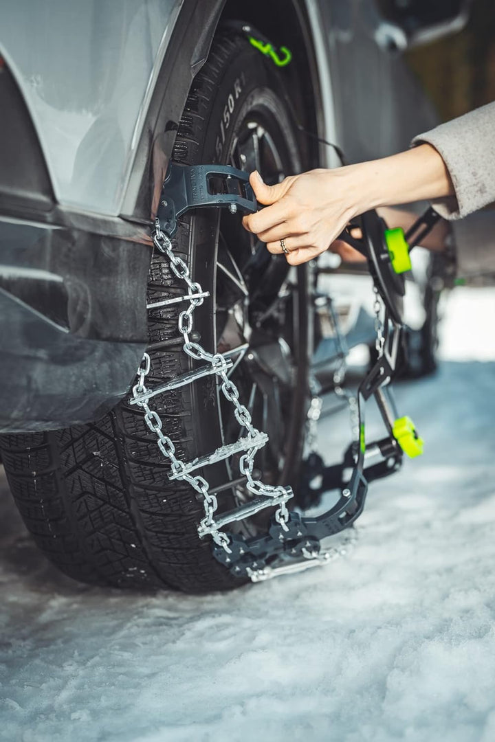 Veriga T-U60 TRACTIVA SUV Laufflächen Schneeketten Satz (1 Paar= 2 Stück) automatische Spannung & ko