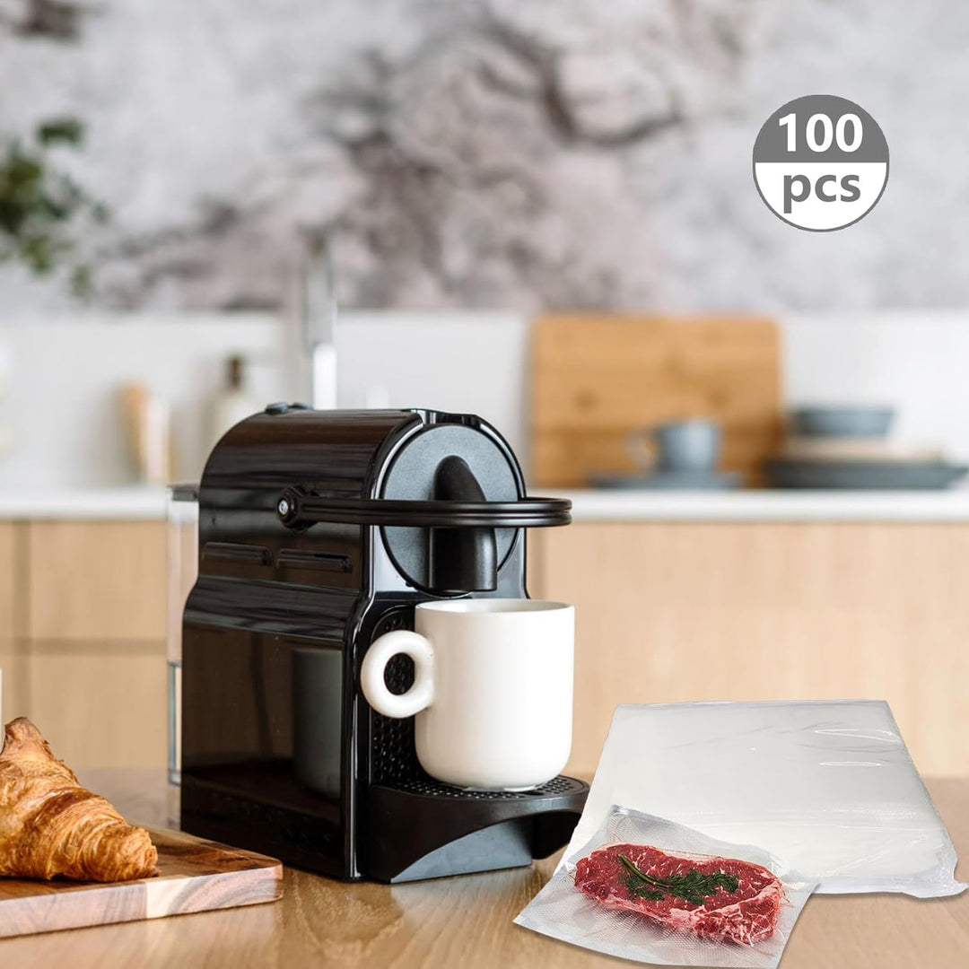 Vakuumierbeutel 25x17cm/ 100 Stück,BPA-Frei,Geprägt, Sous-Vide-Gefrierbeutel, Reissfest, für Vakuumi