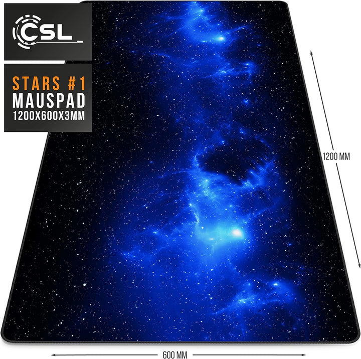 CSL - Übergrösse Mauspad Gaming Titanwolf 1200x600mm - XXXL Mousepad gross mit Motiv - Tischunterlag